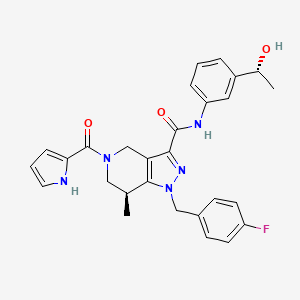 Chemical structure of (S,R)-WT IDH1 Inhibitor 2