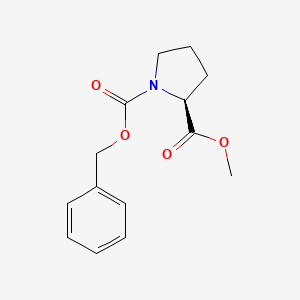 Chemical structure of N-Z-L-proline methyl ester