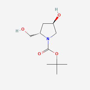 Chemical structure of N-Boc-trans-4-hydroxy-L-prolinol