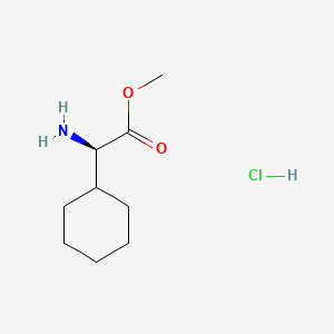 Chemical structure of Methyl (2R)-2-amino-2-cyclohexylethanoate hydrochloride