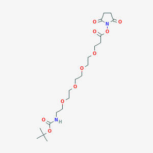 Chemical structure of Boc-NH-PEG4-NHS ester
