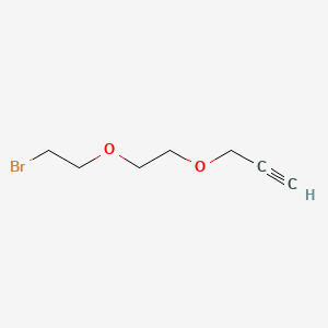 Chemical structure of Propargyl-PEG2-bromide