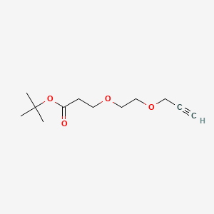 Chemical structure of Propargyl-PEG2-Boc