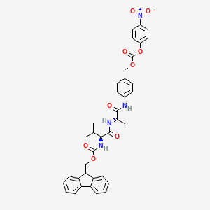 Chemical structure of Fmoc-Val-Ala-PAB-PNP