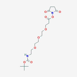 Chemical structure of Boc-NH-PEG3-NHS ester