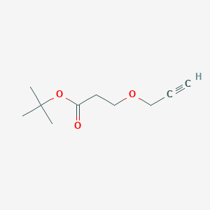 Chemical structure of Propargyl-PEG1-Boc