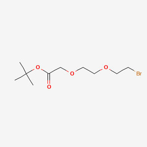 Chemical structure of Bromo-PEG2-CH2-Boc