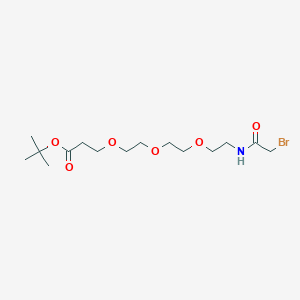 Chemical structure of Bromoacetamido-PEG3-C2-Boc