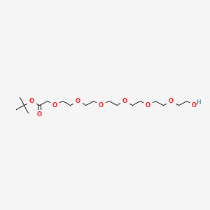 Chemical structure of Hydroxy-PEG6-CH2-Boc