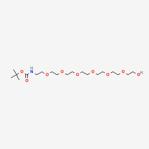 Chemical structure of N-Boc-PEG7-alcohol