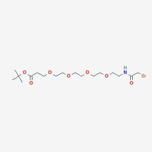 Chemical structure of Bromoacetamido-PEG4-C2-Boc