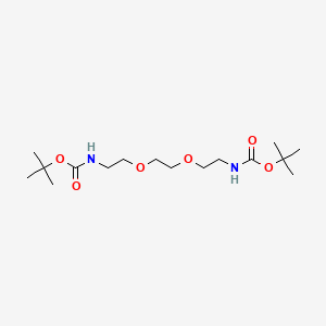 Chemical structure of Boc-NH-PEG2-NH-Boc