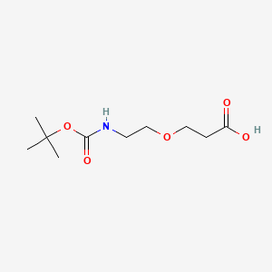Chemical structure of Boc-NH-PEG1-CH2CH2COOH