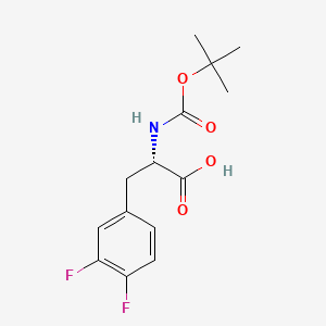 Chemical structure of Boc-3,4-difluoro-L-phenylalanine