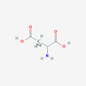 Chemical structure of DL-Aspartic acid-3-13C