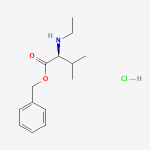 Chemical structure of Benzyl ethyl-L-valinate hydrochloride