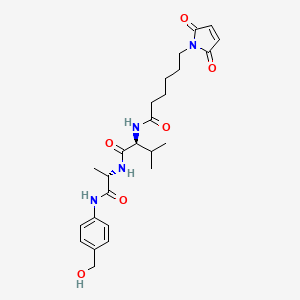 Chemical structure of Mc-?Val-?Ala-?PAB