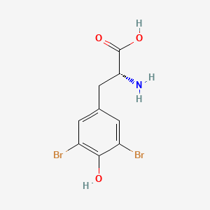 Chemical structure of 3,5-Dibromo-D-tyrosine