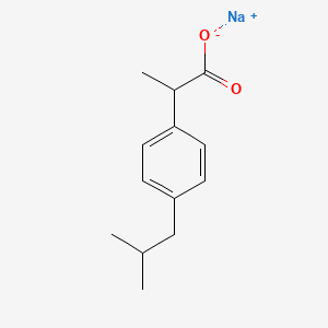 Chemical structure of Ibuprofen sodium