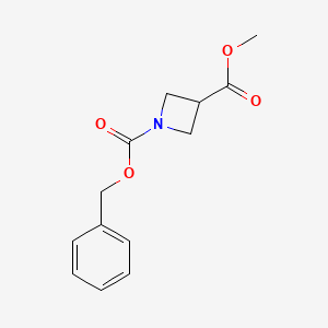 Chemical structure of Methyl 1-Cbz-azetidine-3-carboxylate