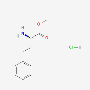 Chemical structure of (R)-Ethyl 2-amino-4-phenylbutanoate hydrochloride