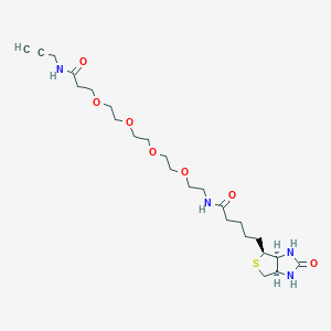 Chemical structure of Biotin-PEG4-amide-Alkyne