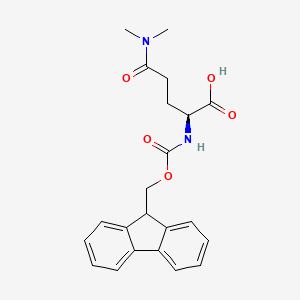 Chemical structure of N2-(((9H-Fluoren-9-yl)methoxy)carbonyl)-N5,N5-dimethyl-L-glutamine