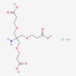 Chemical structure of Amino-Tri-(carboxyethoxymethyl)-methane hydrochloride