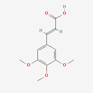 Chemical structure of 3,4,5-Trimethoxycinnamic acid
