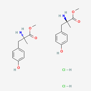 Chemical structure of α-Methyltyrosine methyl ester hydrochloride