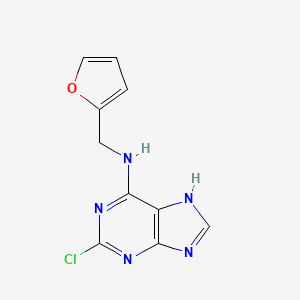 Chemical structure of 2-Chloro-N6-furfuryladenine