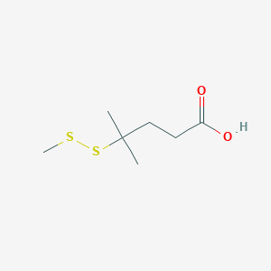 Chemical structure of 4-Methyl-4-(methyldisulfanyl)pentanoic acid