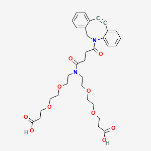 Chemical structure of N-DBCO-N-bis(PEG2-acid)