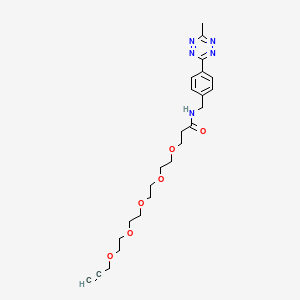 Chemical structure of Methyltetrazine-amido-PEG5-alkyne