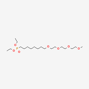 Chemical structure of m-PEG4-C6-phosphonic acid ethyl ester