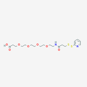 Chemical structure of SPDP-PEG4-acid