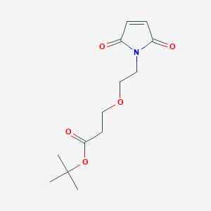 Chemical structure of Mal-PEG1-Boc