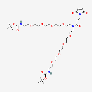 Chemical structure of N-Mal-N-bis(PEG4-NH-Boc)