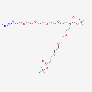 Chemical structure of N-Azido-PEG4-N-Boc-N-PEG3-Boc