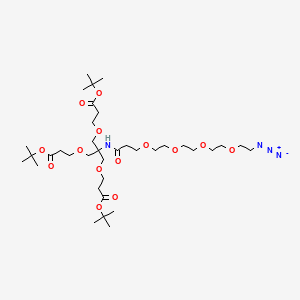Chemical structure of Azido-PEG4-Amido-tri-(t-butoxycarbonylethoxymethyl)-methane