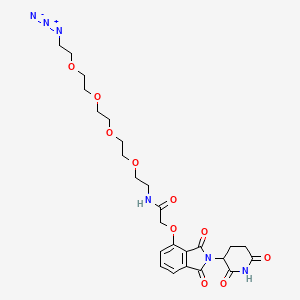 Chemical structure of Thalidomide-O-amido-PEG4-azide
