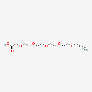 Chemical structure of Propargyl-PEG4-CH2COOH