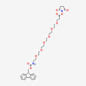 Chemical structure of Fmoc-PEG6-NHS ester