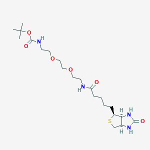 Chemical structure of Biotin-PEG2-NH-Boc