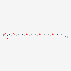 Chemical structure of Propargyl-PEG8-acid