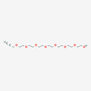 Chemical structure of Propargyl-PEG7-alcohol