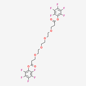 Chemical structure of Bis-PEG4-PFP ester