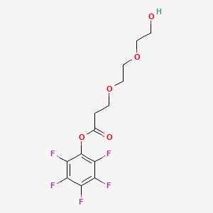 Chemical structure of Hydroxy-PEG2-PFP ester