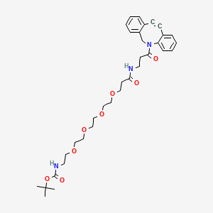 Chemical structure of DBCO-NHCO-PEG4-NH-Boc