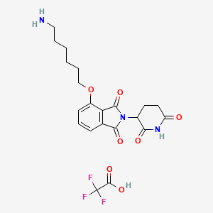 Chemical structure of Thalidomide-O-C6-NH2 TFA
